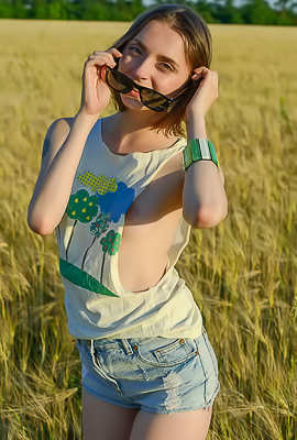 Zhy Zhy Spreads Legs In Sheer Camisole Outdoors For Steamy Striptease